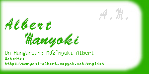 albert manyoki business card